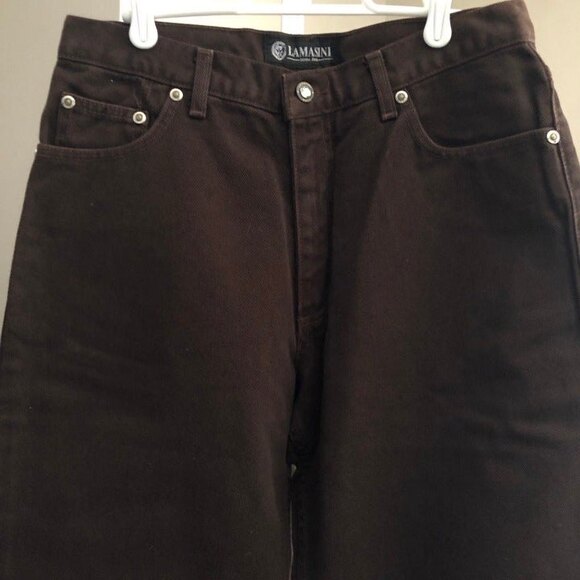 La Masini sz 31 / 30 Denim Jeans 100% Cotton Brown - Picture 2 of 12